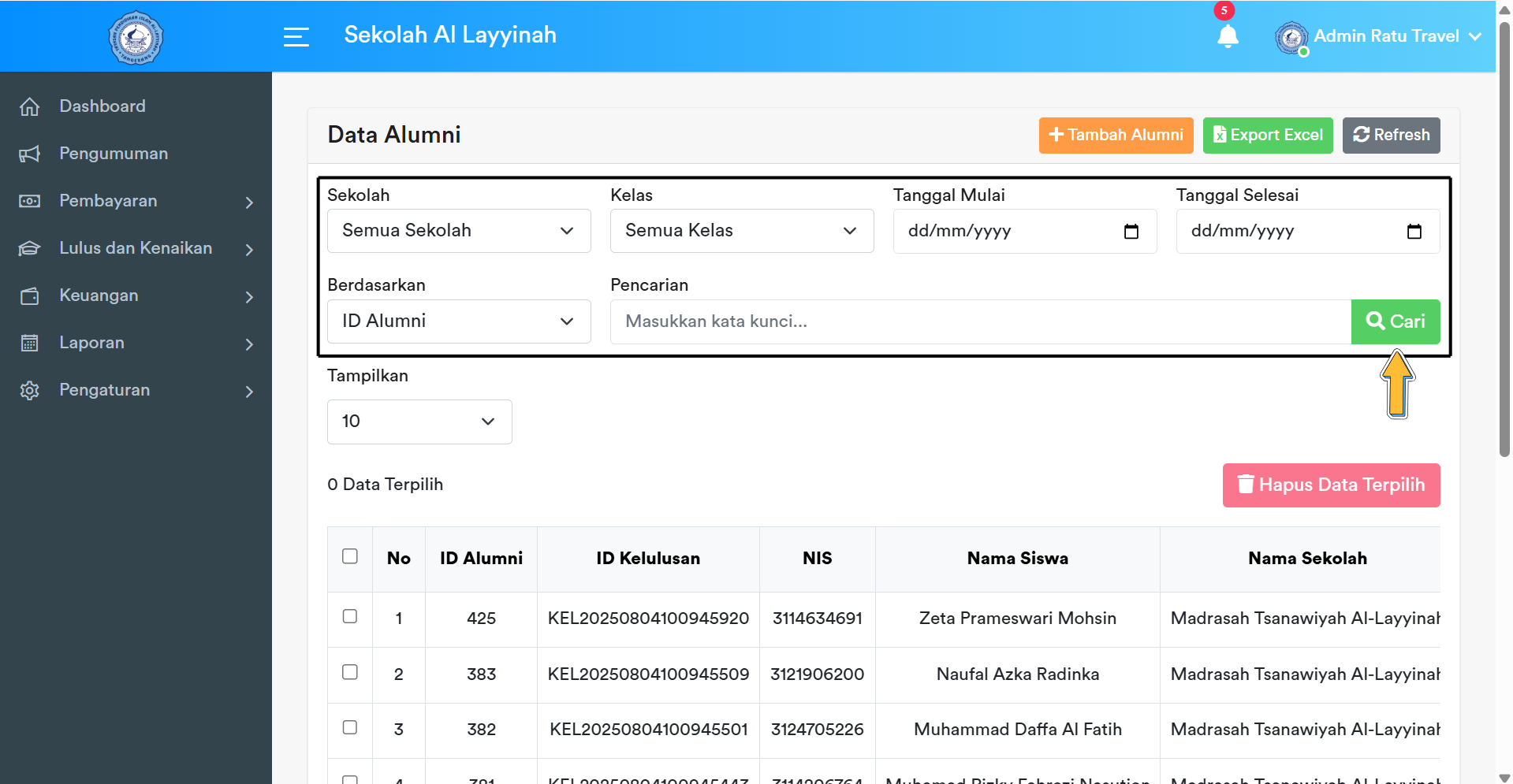 Search Kenaikan Kelas