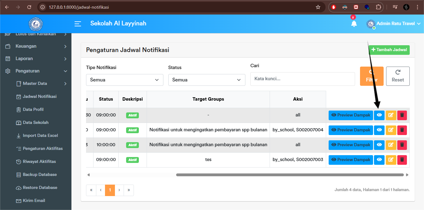 Jadwal Notifikasi - Detail Button